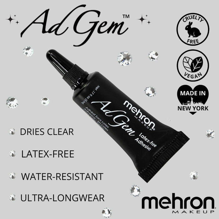 Mehron AdGem - Latex Free Adhesive, hudlim