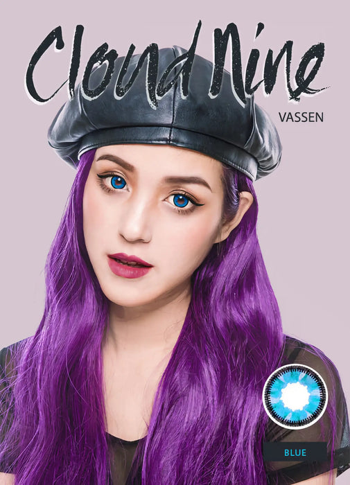 Vassen Cloud Nine Blue, färgade linser (1 par | 1-årslinser)