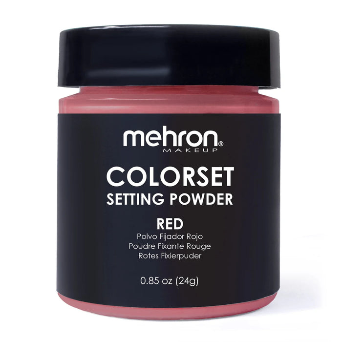 Mehron Colorset Setting Powder Red, färgat fixeringspuder 24 g