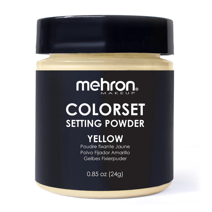 Mehron Colorset Setting Powder Yellow, färgat fixeringspuder 24 g