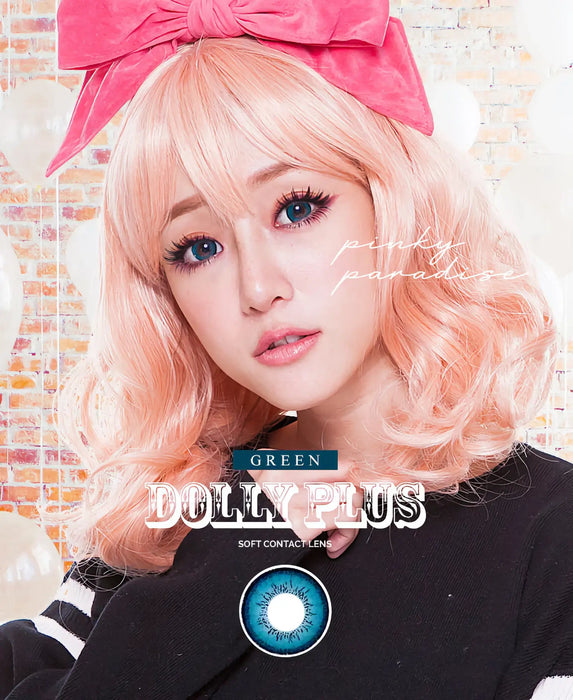 Vassen Dolly Plus Green, färgade linser (1 par | 1-årslinser)