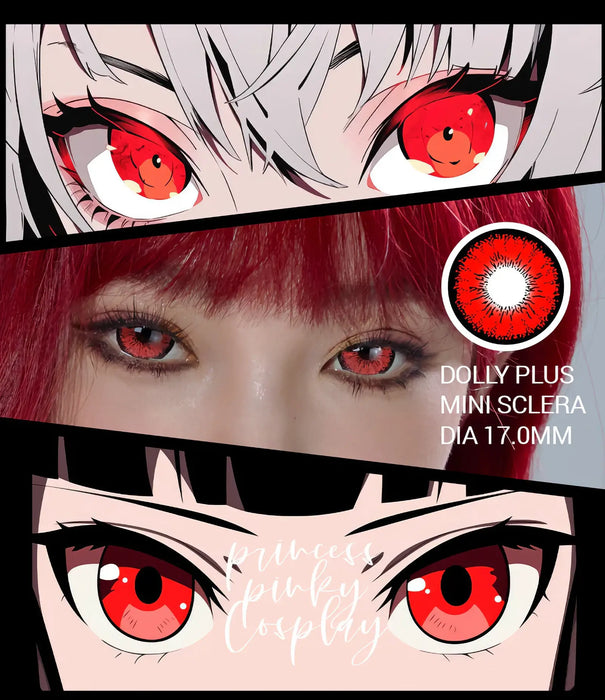 Princess Pinky Red Out Mini Sclera, coloured lenses (1 pair | Yearly)