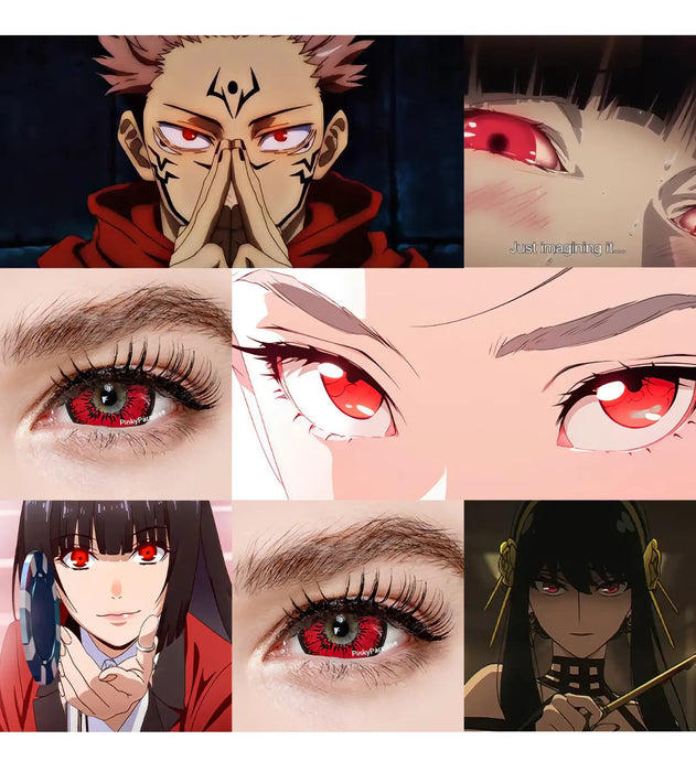 Princess Pinky Red Out Mini Sclera, coloured lenses (1 pair | Yearly)