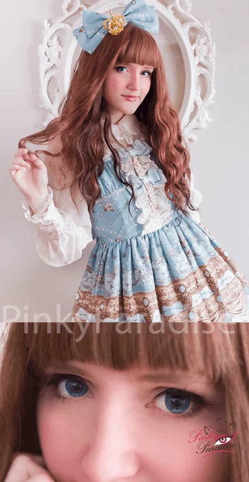 Princess Pinky Eclipse Blue coloured contact lenses (1 pair | Yearly)