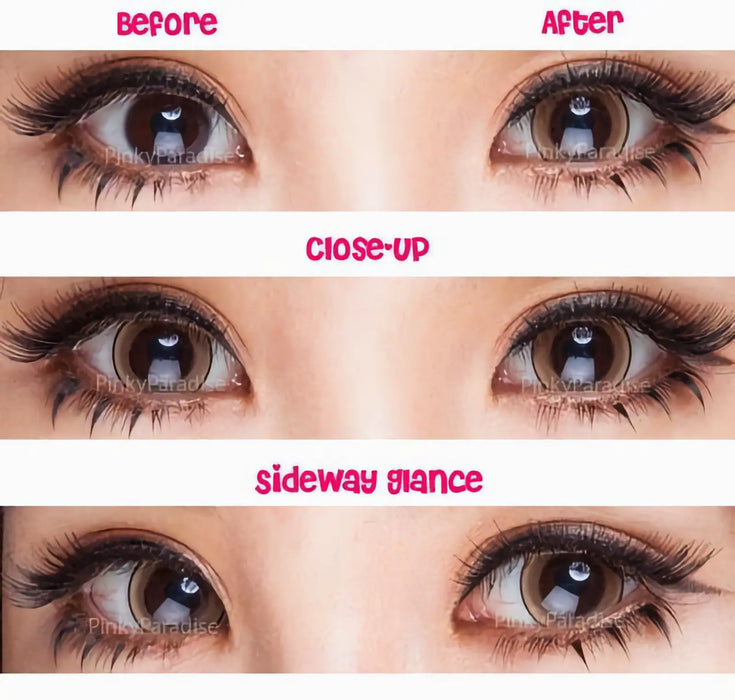 Princess Pinky Eclipse Brown coloured contact lenses (1 pair | Yearly)
