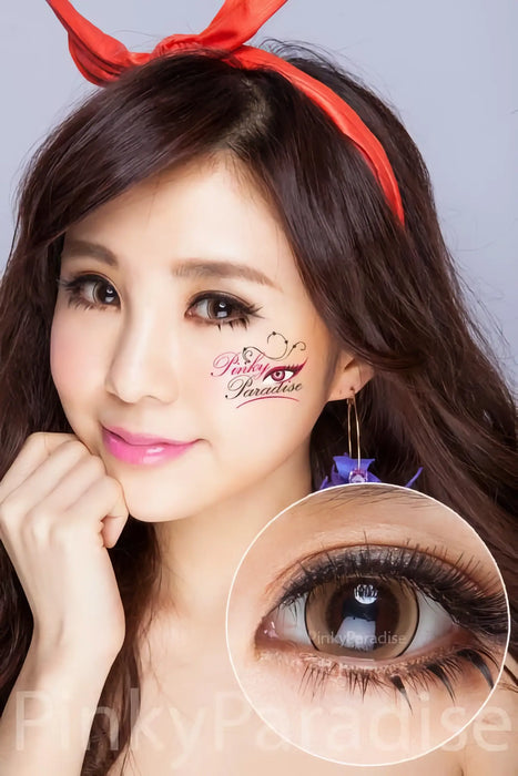 Princess Pinky Eclipse Brown coloured contact lenses (1 pair | Yearly)