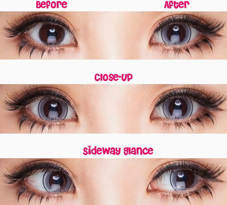 Princess Pinky Eclipse Grey coloured contact lenses (1 pair | Yearly)