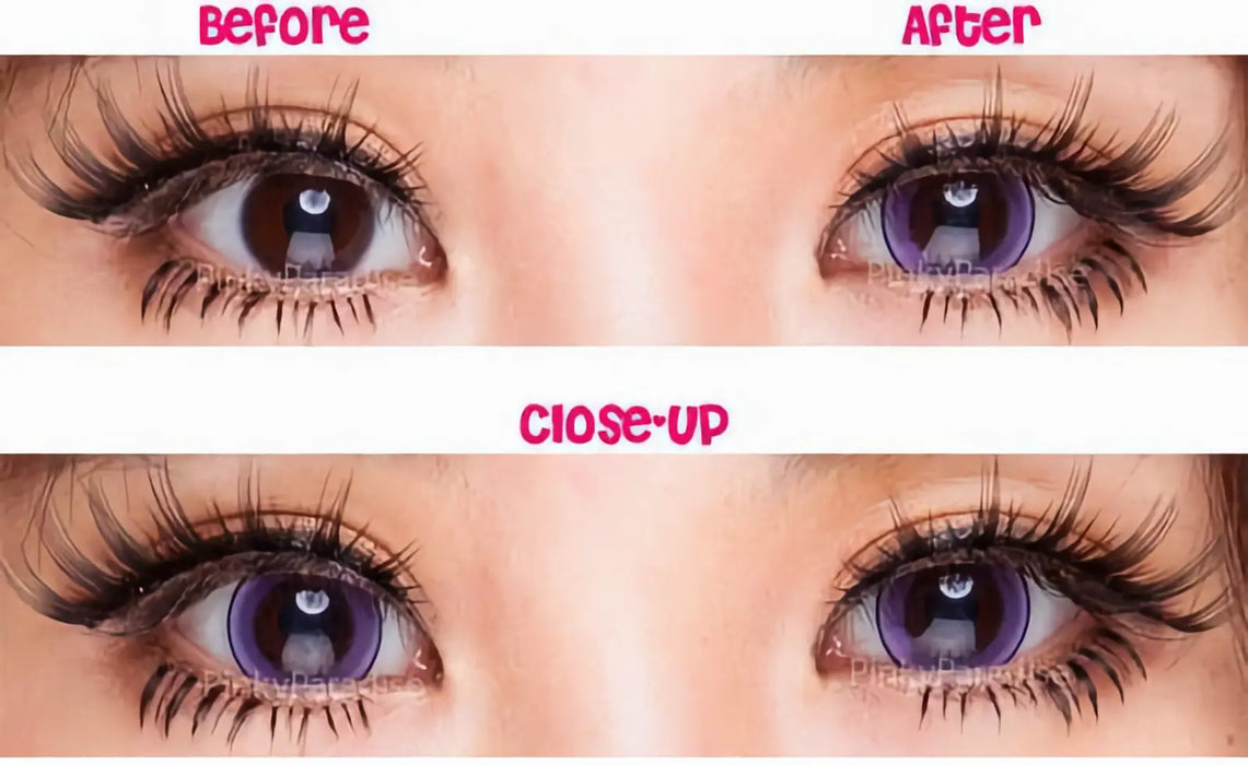 Princess Pinky Eclipse Violet coloured contact lenses (1 pair | Yearly)