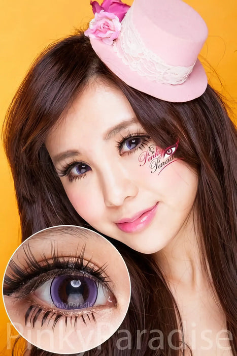 Princess Pinky Eclipse Violet coloured contact lenses (1 pair | Yearly)