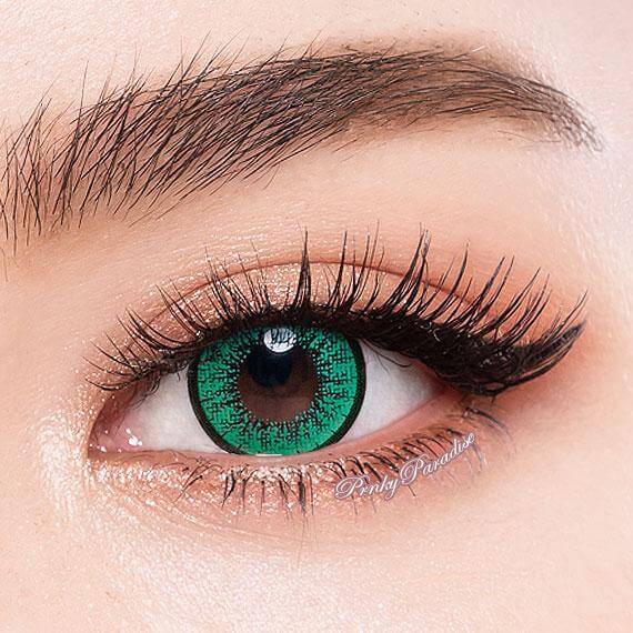 EOS New Adult Green, färgade linser (1-årslinser)