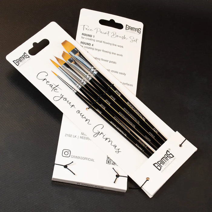 Grimas Face Paint Brush Set, penselkit syntetiskt hår