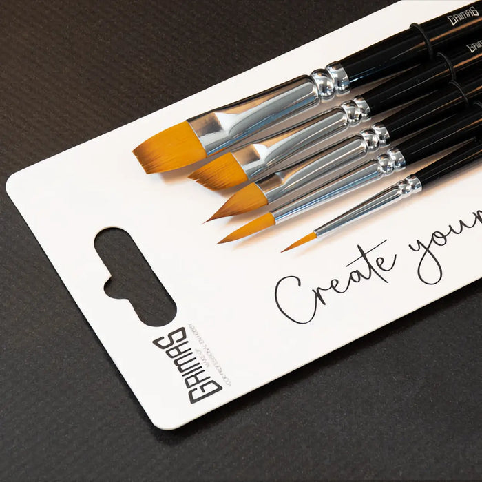 Grimas Face Paint Brush Set, penselkit syntetiskt hår