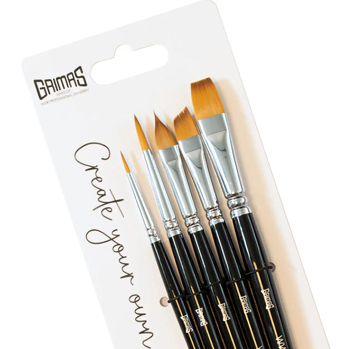 Grimas Face Paint Brush Set, penselkit syntetiskt hår