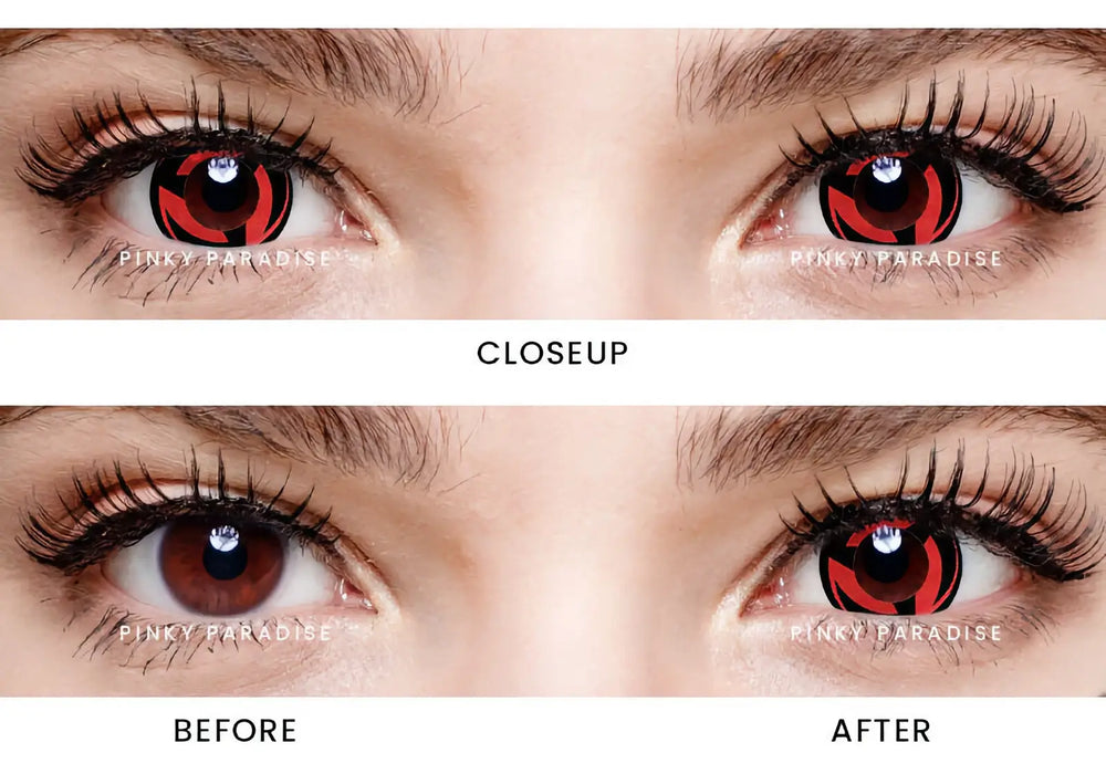 Princess Pinky Kakashi Red, coloured contact lenses (1 pair | Yearly)
