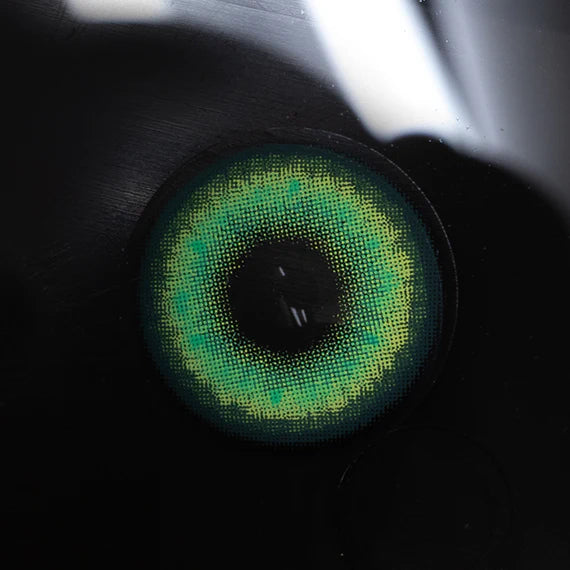 Princess Pinky KiRei Green färgade linser, grön (1 par | Årslinser)