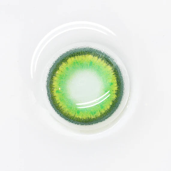 Princess Pinky KiRei Green färgade linser, grön (1 par | Årslinser)