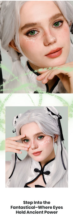 Princess Pinky KiRei Green färgade linser, grön (1 par | Årslinser)