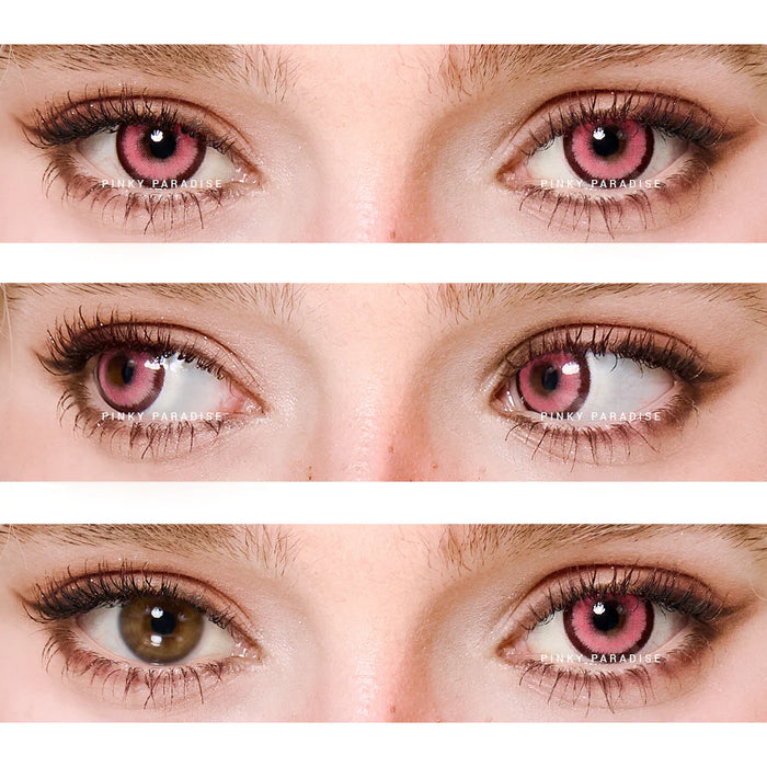 Princess Pinky KiRei Pink, färgade linser, rosa  (1 par | Årslinser)