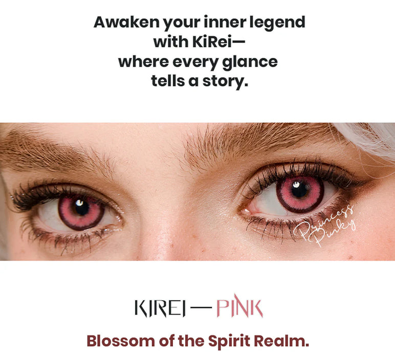 Princess Pinky KiRei Pink, färgade linser, rosa  (1 par | Årslinser)
