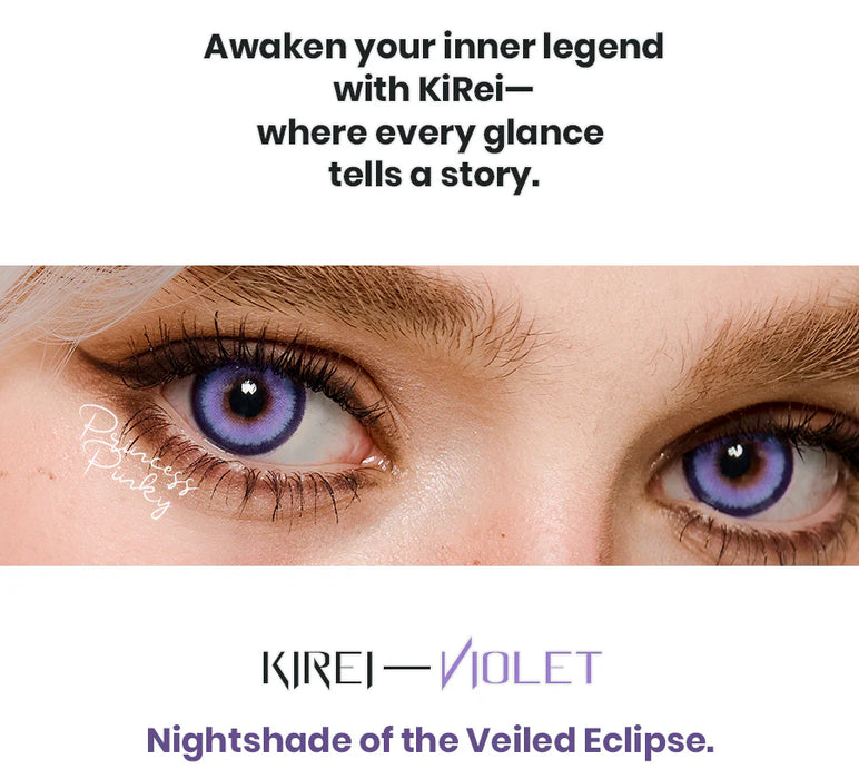 Princess Pinky KiRei Violet, coloured contact lenses (1 pair | Yearly)