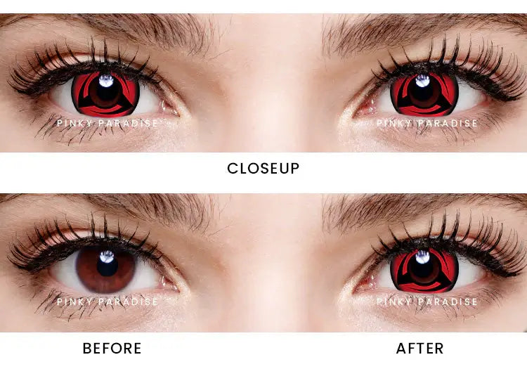 Princess Pinky Obito Red, coloured contact lenses (1 pair | Yearly)