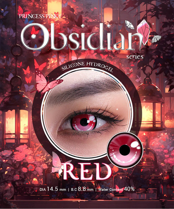 Princess Pinky Obsidian Red kontaktlinser (1-årslins)