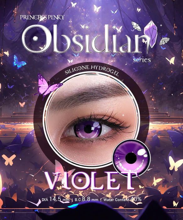 Princess Pinky Obsidian Violet kontaklinser (1-årslins)