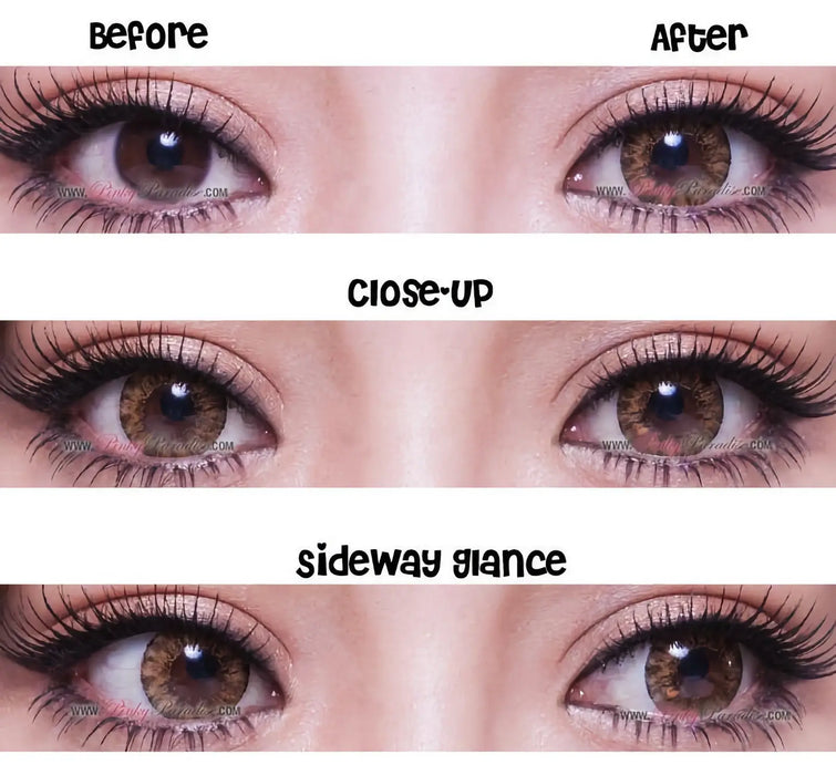 Vassen Pretty Crystal Brown, coloured lenses (1 pair | Yearly)