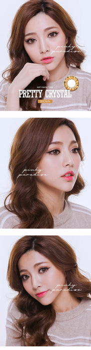 Vassen Pretty Crystal Brown, coloured lenses (1 pair | Yearly)