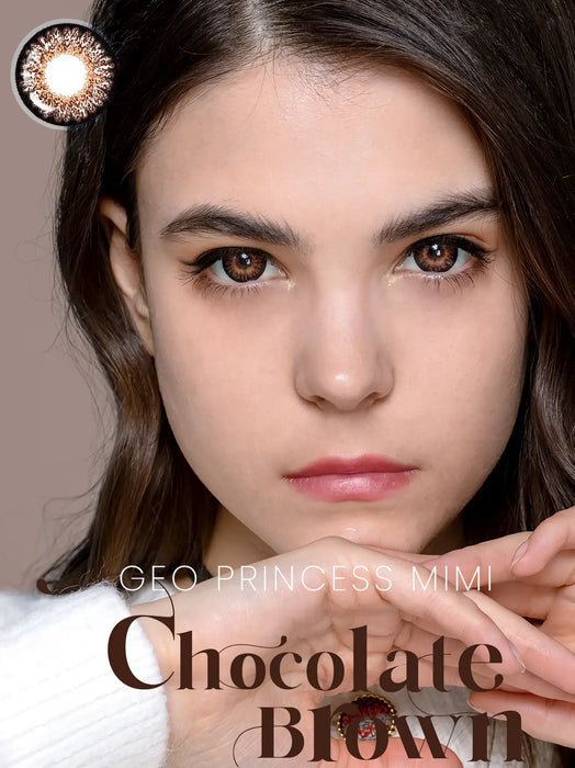 Geo Princess Mimi Chocolate (Bambi Series), coloured lenses (1 pair | Yearly)