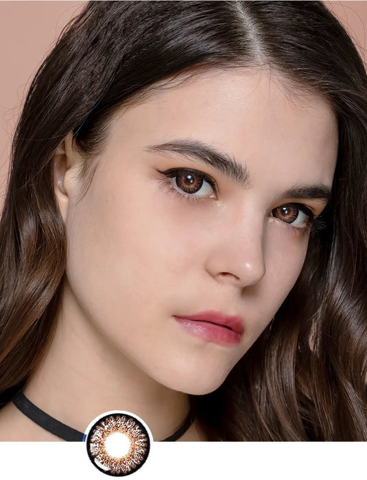 Geo Princess Mimi Chocolate (Bambi Series), coloured lenses (1 pair | Yearly)