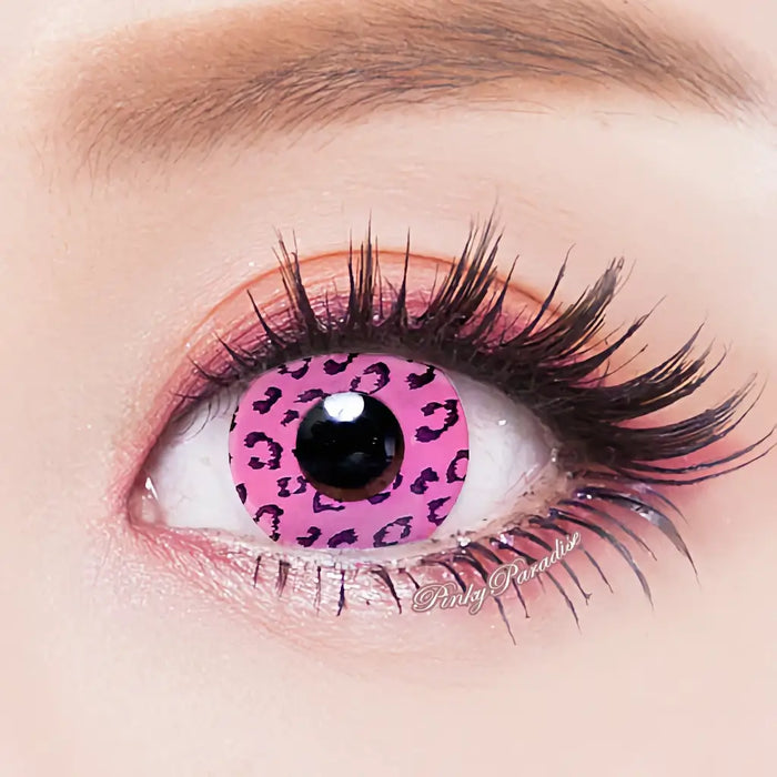 Princess Pinky Cosplay Leopard Pink Coloured Lenses (yearly)