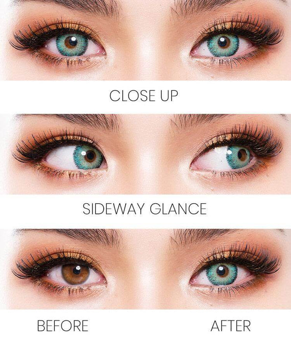 Princess Pinky Foxy Green coloured contact lenses (yearly)