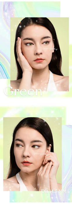 Princess Pinky Mojo Green coloured contact lenses (yearly)