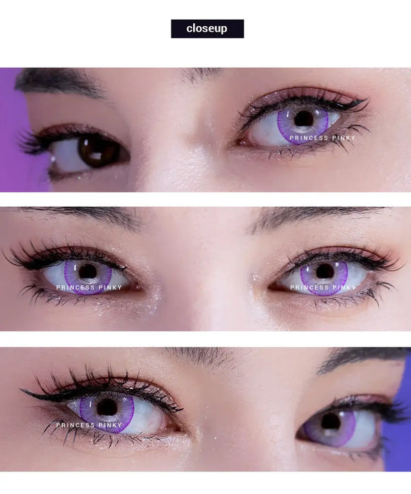 Princess Pinky Persona Violet coloured contact lenses (yearly)