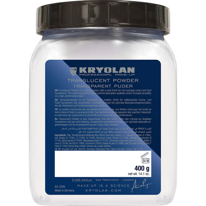 Kryolan Translucent Powder - TL 3, fixeringspuder