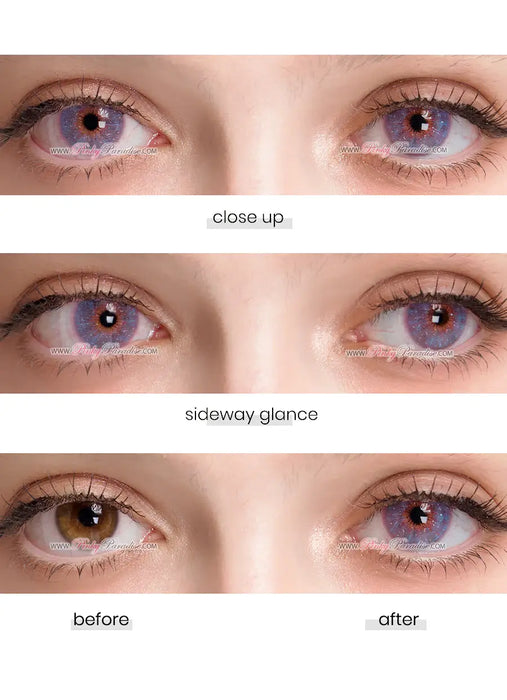 Uris Interstellar Violet coloured contact lenses (yearly)