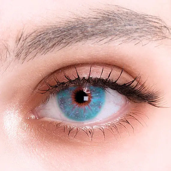 Uris Interstellar Blue coloured contact lenses (yearly)