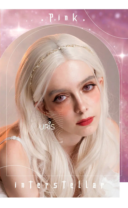 Uris Interstellar Pink coloured contact lenses (yearly)