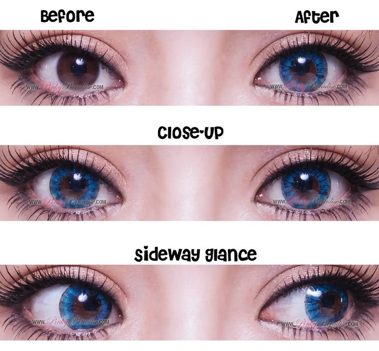 Vassen Pretty Crystal Blue, coloured lenses (1 pair | Yearly)