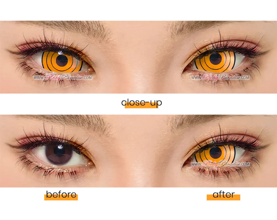 Princess Pinky Yellow Ring Mini Sclera, färgade linser, gula (1 par | Årslinser)