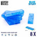 8x blue stuff mold. Size for each mold 58 x 15 x 7 mm. Thermoplastic to produce resuable moulds.