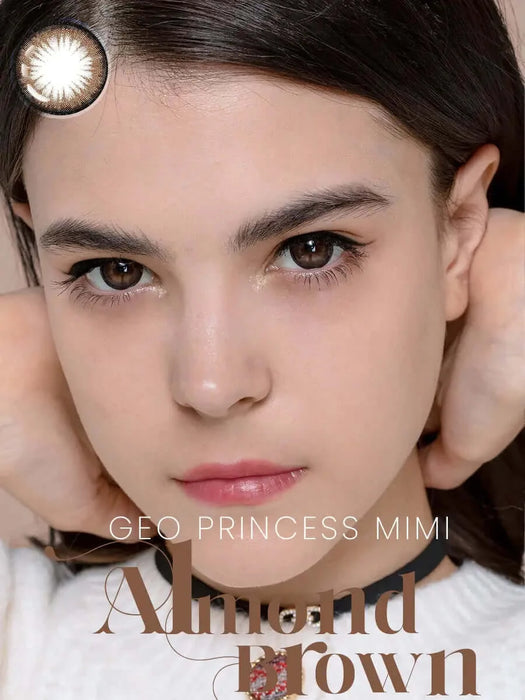 Geo Princess Mimi Almond Brown (Bambi Series), färgade linser (1-årslinser)