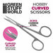 Hobby scissor curved  blade. 2CR13 carbon steel. Curved blade, super-accurate curved cutting.