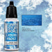 Bottle of liquid frost 17 ml. Background is ice and ice crystals.