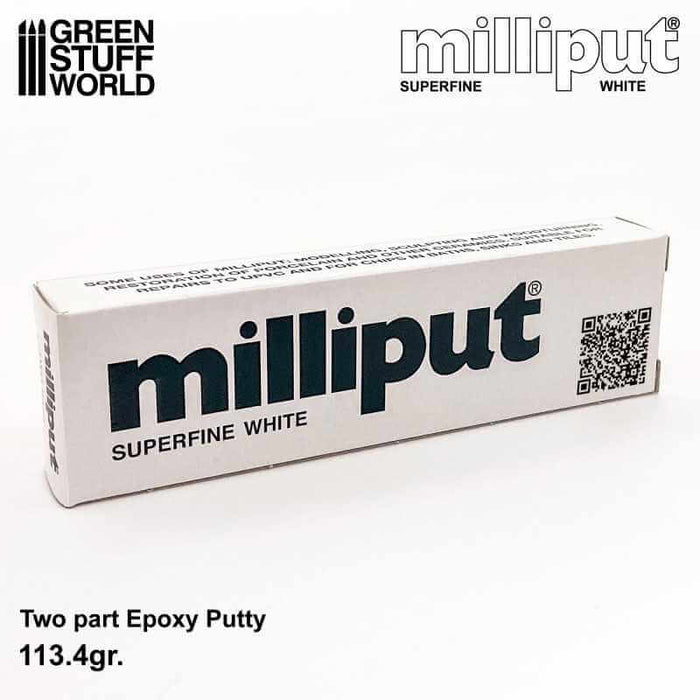 milliput, superfine white, two part epoxy 113gram