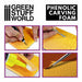 4 pictures showing different tools used on phenolic carving foam 10mm a4