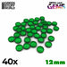 40x green plastic gems 12mm