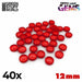 40x red plastic gems 12mm
