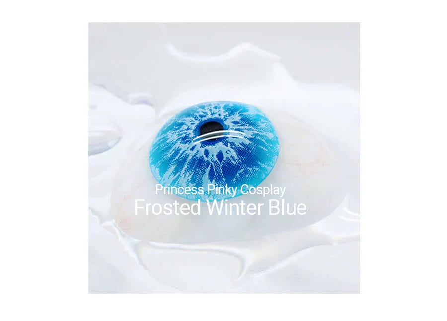 Princess Pinky Cosplay Frosted Winter Blue, crazy-linser (1-årslinser)